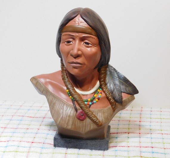 Cherokee Native American Woman has Colorful Beads Braided Hair