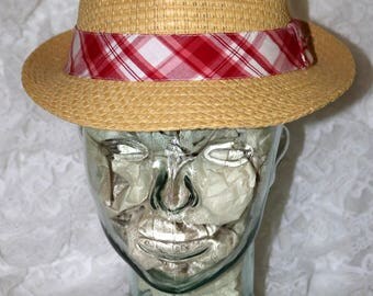 Vintage Men's Straw Fedora Hat - Budweiser - 1990s - One Size