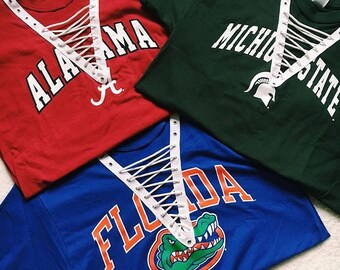 Custom Lace Up Tee Custom College Tee LF Inspired Lace up Tee CUSTOM top
