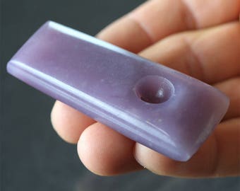 hand carved stone pipe rare lepidolite stone smoking pipe, lithium stone pipe, tobacco pipe, purple pipe, natural lepidolite ceremonial pipe