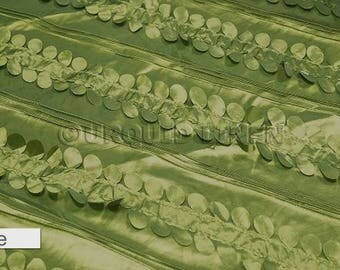 Tablecloths in Olive Diagonal Taffeta - Ideal for Weddings & Bridal Events
