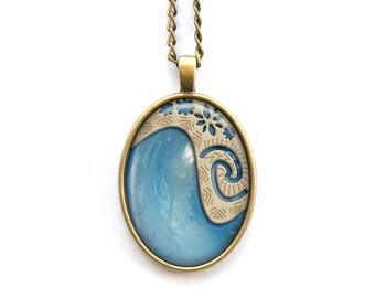 Necklace Heart of Te Fiti Oyster Shell Moana Vaiana Disney