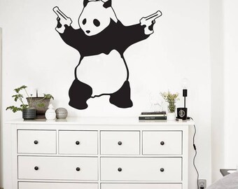 Banksy Wall Decal Banksy Decal Banksy Sticker Banksy Wall Sticker Banksy Wall Vinyl Street Art Decal Stickers Banksy Vinyl Wall Decal Panda