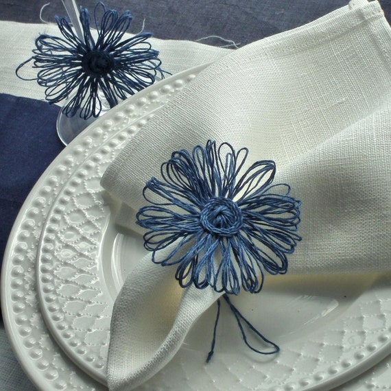 Linen Napkin Holder Rustic Wedding Table Primitive Decor