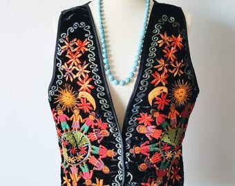 翌日配送可 希少 70s Mandalay Embroidery Vest - メンズ