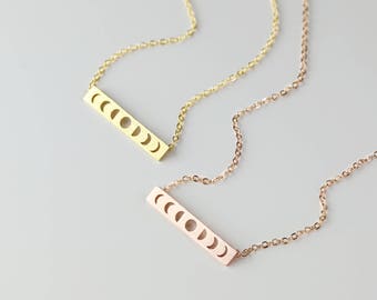 Moon Phases Necklace Crescent Moon Necklace Boho Fashion Celestial moon of my life - CMPN