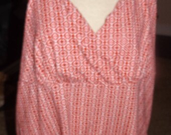 Womens Plus Size Halter Top Red Vintage Stretch