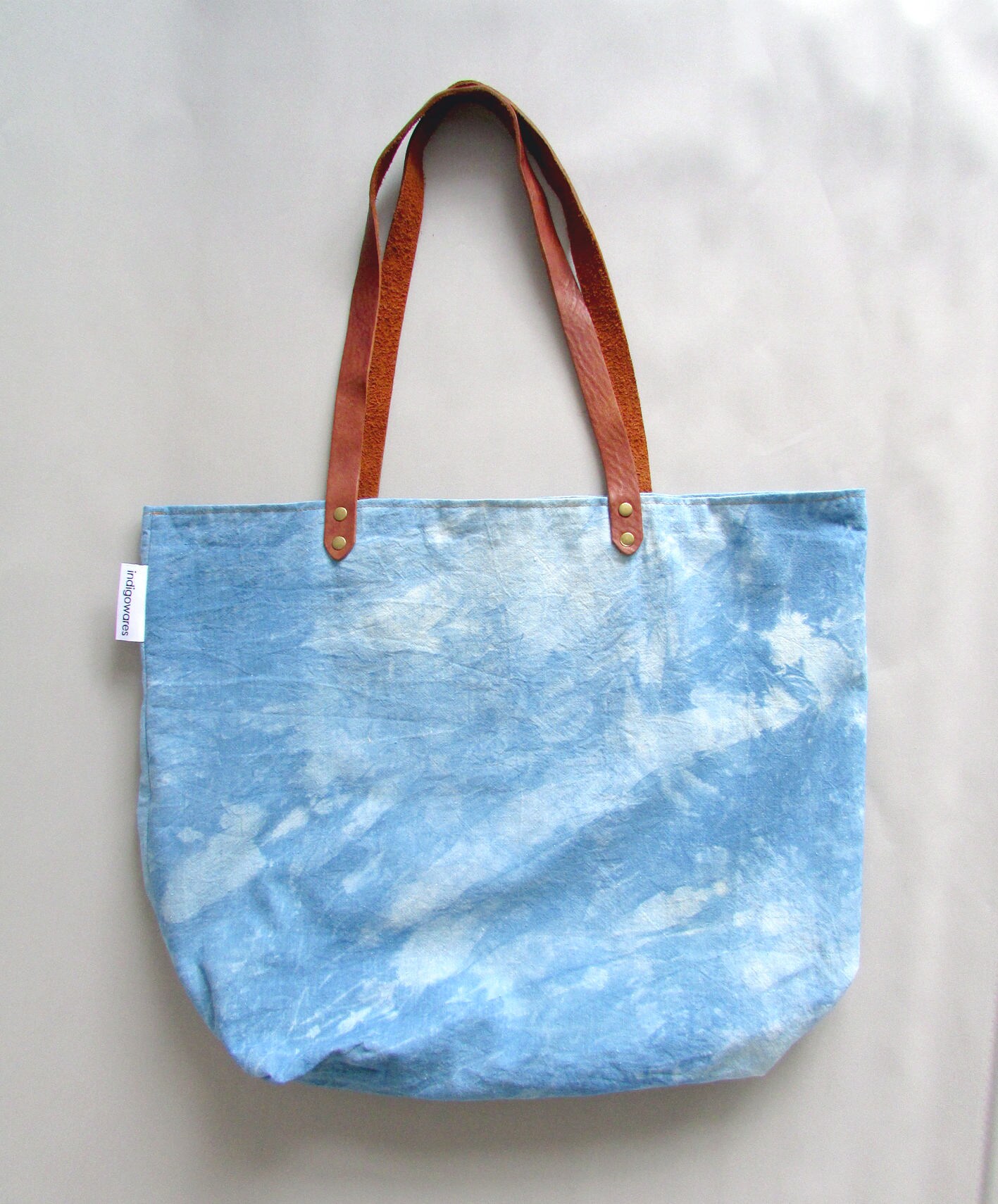 Handmade tote Shibori tote bag Blue tote bag Indigo bag Beach