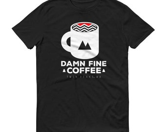 Twin Peaks Damn Fine Coffee T-Shirt David Lynch Vintage Hipster Tee for Men and Women
