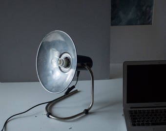 Mid century desk lamp, industrial desk lamp, studio light, spot searchlight, vintage desk lamp, midcentury desk lamp, projector lamp
