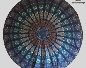 Blue tapestry Hippie Bed Cover Wall tapestries Boho Wall Decor Bedroom Decor Boho Tapestry Mandala Boho Decor Bedroom Tapestry Flower Art
