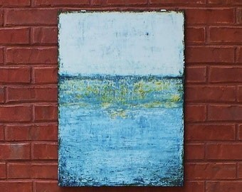 Original Abstract Painting on gallery wrapped canvas ready to hang wabi-sabi