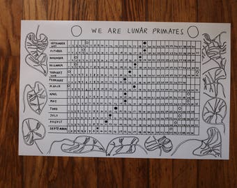 We Are Lunar Primates Moon Calendar 2017/2018