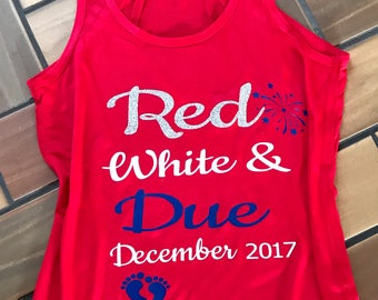 pregnant fourth of july shirt