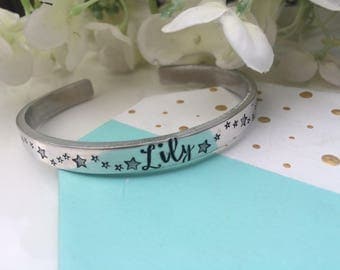 Name jewelry, Name bracelet, gift for New Mom, New Mum present, childrens name on jewelry