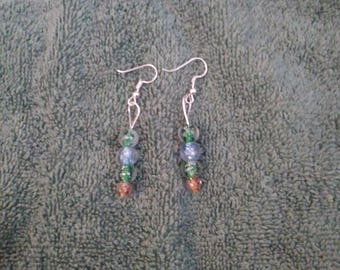 Blue and green crushed glass look