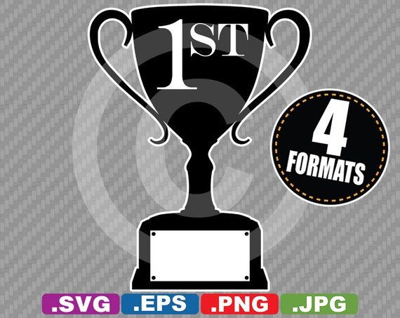 First Place Trophy Award Winner Clip Art Image SVG cutting