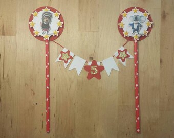 Sing movie theme cake topper/ bunting