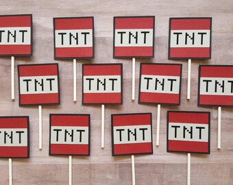 TNT Cupcake Toppers (12 included in price)