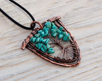 READY-TO-SHIP Tree-of-Life Pendant Copper wire pendant tree Life Necklace wire tree necklace wire tree of life copper pendant Tree of life