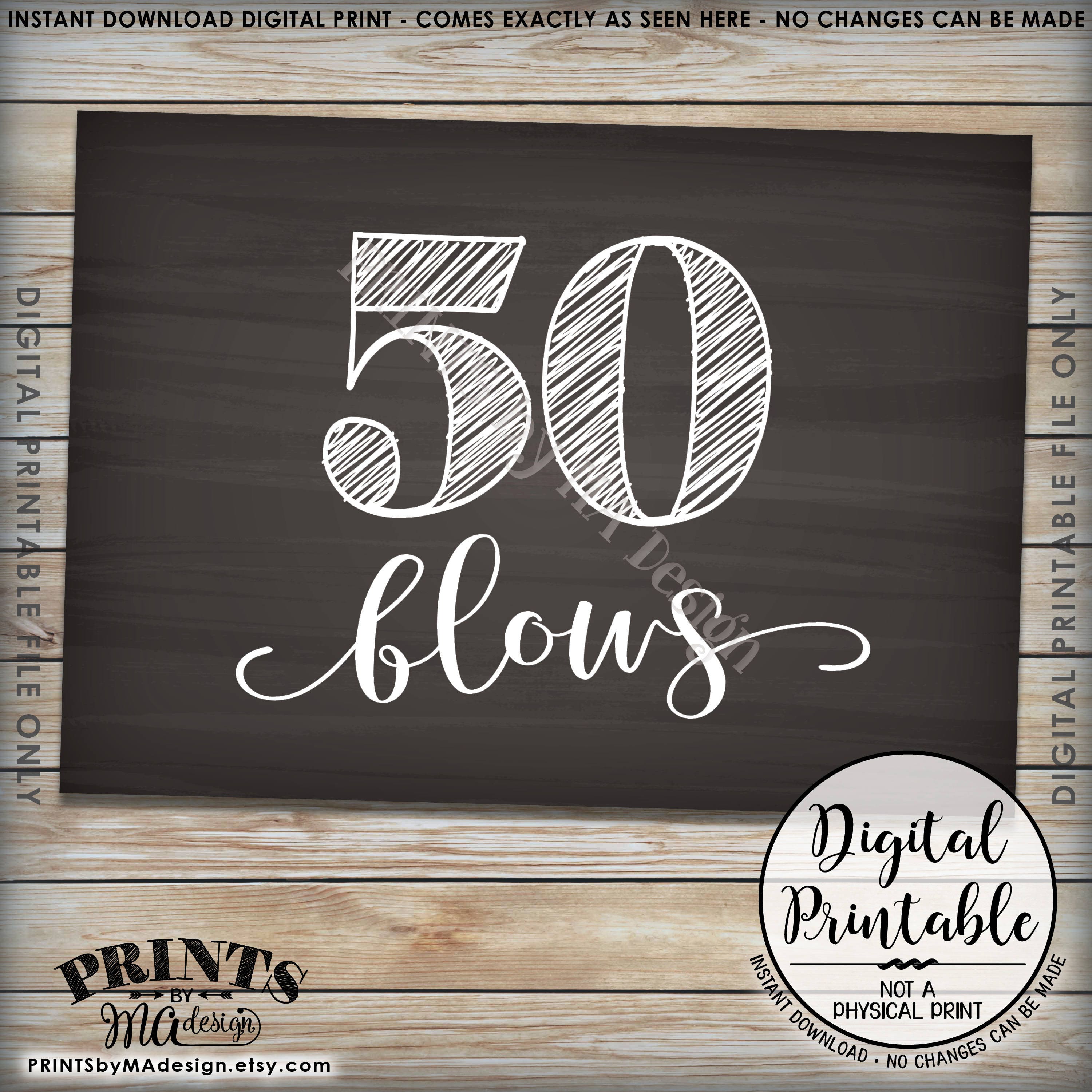 50th Birthday Signs, 50 Sucks 50 Blows 50 Can Kiss It, Candy Bar ...