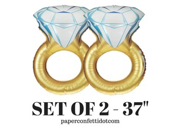 37" Diamond Engagement Ring Balloon | Bachelorette Party | Engagement Party Decorations | Photo props | Wedding Decorations