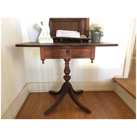 Vintage Mahogany Drop Leaf Table Imperial Grand Rapids End