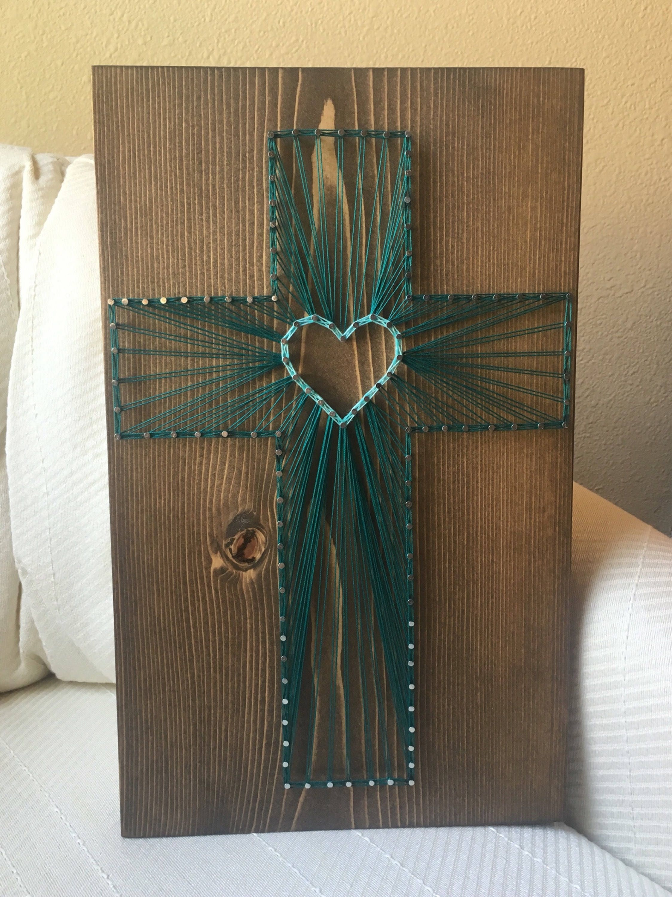 CUSTOM Cross String Art Religious Christian Decor Home