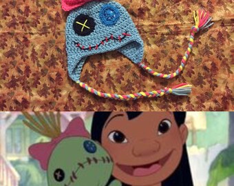 Crochet scrump from lilo and stitch, vodoo doll hat