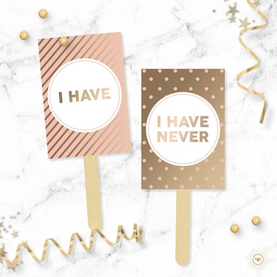 Never Have I Ever Paddles Wedding Party Signs Yes No Paddles