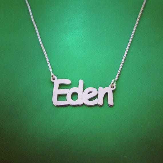 White Gold Name Necklace Personalized Name Necklace Gifts