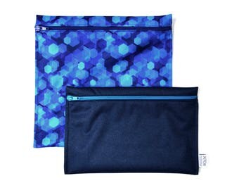 Sacs à sandwich et collation réutilisables - Reusable bags - 1 snack bag 1 sandwich bag