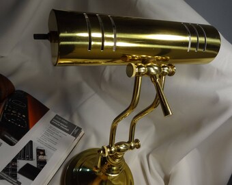 Brass Desk Lamp with Adjustable Arm, Mid Century Style Desk or Table Lamp, Hollywood Regency Glam