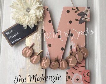 Hospital Door Hanger , Baby girl door hanger , Kids Door Hanger , customizable