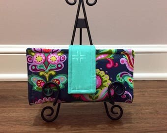 Cash Envelope System Wallet/Clutch (Dave Ramsey style budgeting) 4, 6, 8 or 10 zippered pockets