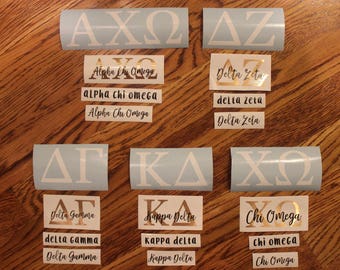 Custom Sorority Stickers Pack (2 sets per order)