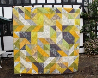 Jewish wedding canopy, Chuppah, CUSTOM MADE, geometric quilted queen size quilt,double sided,Jewish celebration,unique,modern art patchwork