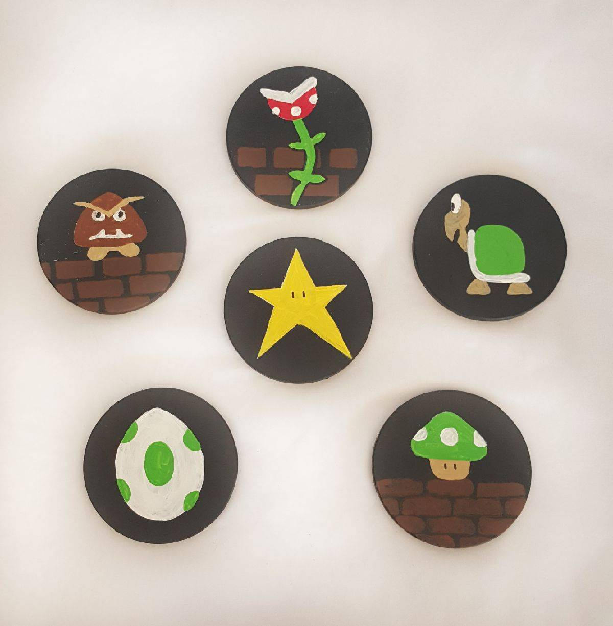 Gamer drink coaster Nintendo inspired video game coasters set