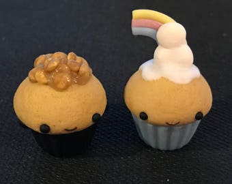 Polymer Clay Pot of Gold And Rainbow Cupcake Sets