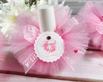 10 Baby Shower Favors|Nail Polish Tutus|Nail Polish Favors|Baby Shower Favors with Custom Tags|Baby Favors|Bridal Shower Favors|Tutu Favors