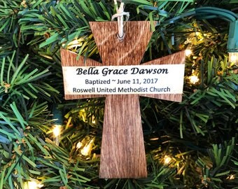 Baptism Ornament, Baptism Keepsake, Baptism Gift Boy, Baptism Gift Girl, Baptism Wall Cross, Christening Ornament, Baptism Cross Ornament