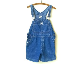 Vintage 1990s Calvin Klein denim overall shorts