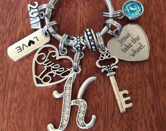 SWEET 16 Keychain, Daughter Sweet 16 Gift, Daughter Keychain, 16th Birthday, 16th Birthday Gift, Jesus Take The Wheel Gifts, Sweet 16 Gifts