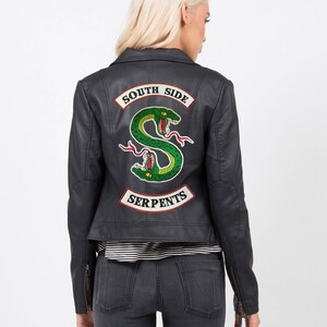 IRON ON PATCH Riverdale Jacket diy South Side Serpants Embroidery Patch Serpant Jughead Cole Sprouse Halloween Costume
