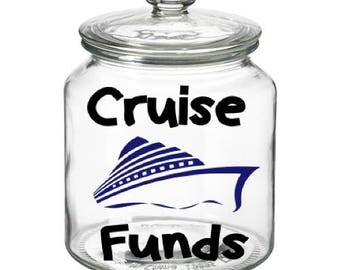 Cruise Funds Decal , Piggy bank decals, savings decal