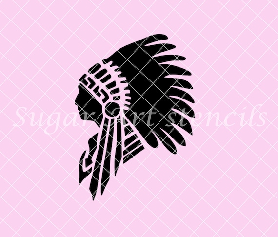 Items similar to Stencil  for cookies native american chief 