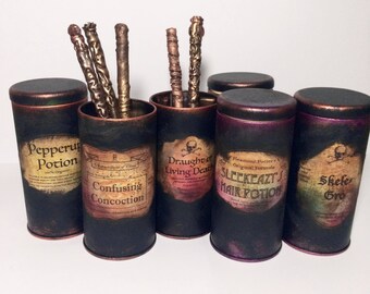 Harry Potter gifts, Harry Potter Party, Harry Potter decor, Harry Potter wand, pencil holder, Harry Potter Desk Organizer, Vintage Canisters