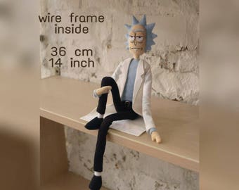 Rick and Morty plush toy, Rick Sanchez plushies, stuffed toy doll, figures, geek gift, get schwifty, cosplay