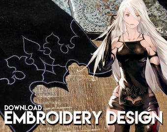 A2 nier automata cosplay costume embroidery