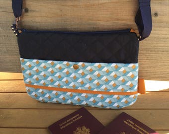 quilted orange bag